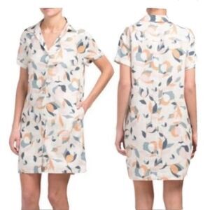 Rachel Zoe, Floral Linen Shirt Mini Dress, Size S